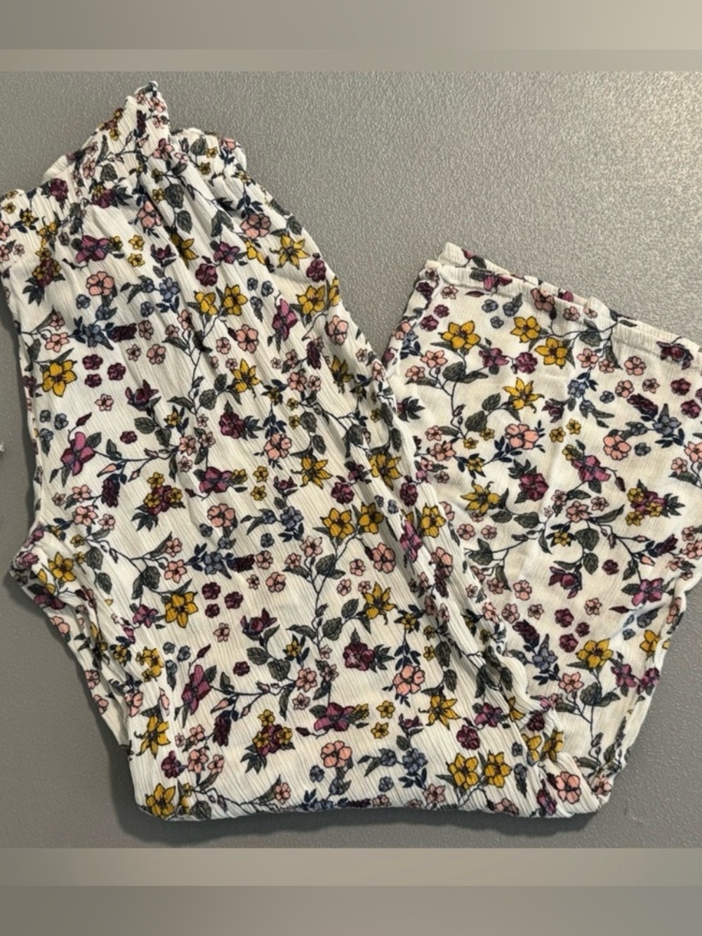 Joe B Floral Smocked Waist Wide-Leg Pajama Pants M
